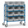 fetra Beistellwagen 51,3 x 125 x 105 cm (B x H x L) 4 Etagen Holzwerkstoffplatte buche