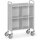 fetra Ablagewagen 385 x 1.100 x 810 mm (B x H x L) 150kg Stahl/Holzwerkstoffplatte lichtgrau/hellgrau