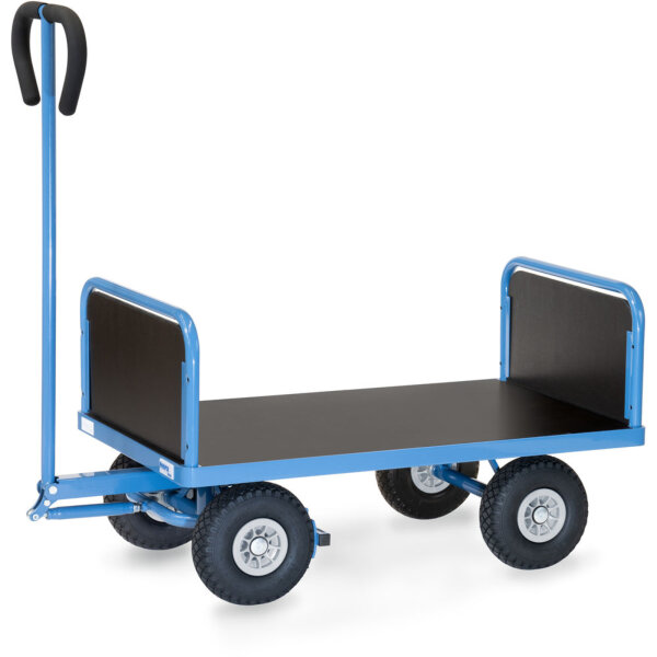 fetra Handwagen 60,9 x 119,2 x 127,2 cm (B x H x L) 450kg Stahl, pulverbeschichtet/Sperrholz blau/schwarz