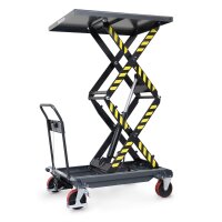 fetra Hubtischwagen 80 x 52-200 x 143 cm (B x H x T) Maße der Ladefläche: 80 x 120 cm (B x L) 1.000kg Stahl anthrazitgrau