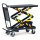 fetra Hubtischwagen 52 x 44-157,5 x 127,5 cm (B x H x T) Maße der Ladefläche: 52 x 101 cm (B x L) 500kg Stahl anthrazitgrau