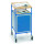 fetra Stehpult 605 x 590 mm (B x L) Holzwerkstoffplatte lichtgrau/blau buche