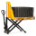 fetra Hubwagen 54 x 8,5-80 x 154 cm (B x H x L) 1.000kg Stahl, pulverbeschichtet schwarz/gelb