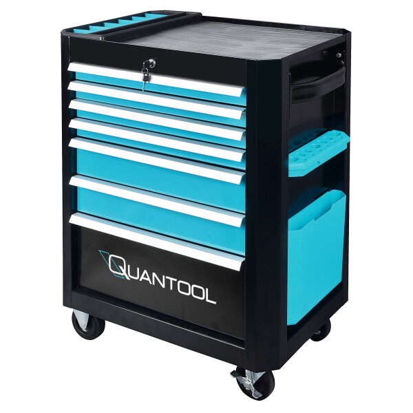 QUANTOOL Werkstattwagen gefüllt 217 Teile 72 x 96 x 52 cm (B x H x T) 7 Schubladen