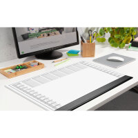 SIGEL Schreibunterlage Office 59,5 x 41 cm (B x H) ca. DIN A2 mit Kalender 2 Jahre Papier grau 40 Bl.