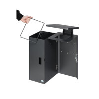 VAR Abfallbehälter WR 80 60l Stahlblech, verzinkt...