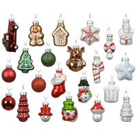 DECORIS Adventskalender 2,5 x 5 x 3,5 cm (B x H x L) 24...
