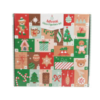 DECORIS Adventskalender 2,5 x 5 x 3,5 cm (B x H x L) 24...