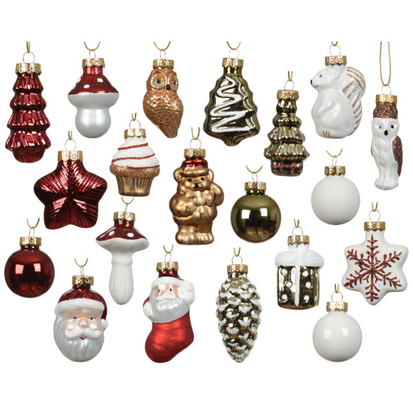 DECORIS Adventskalender 2,5 x 5 x 3,5 cm (B x H x L) 24 Teile