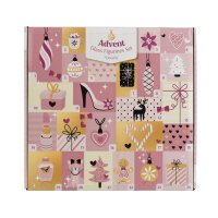DECORIS Adventskalender 2,5 x 5 x 3,5 cm (B x H x L) 24...