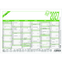 ZETTLER Tafelkalender 904 2027 6 Monate/1 Seite DIN A5 21...
