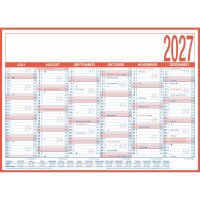 ZETTLER Tafelkalender 2027 6 Monate/1 Seite 29 x 21 cm (B...