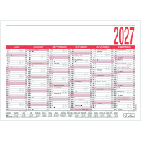ZETTLER Tafelkalender 904 2027 6 Monate/1 Seite DIN A5...