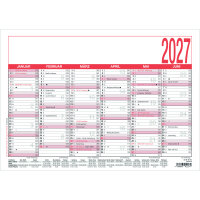 ZETTLER Tafelkalender 907 2027 6 Monate/1 Seite DIN A4...