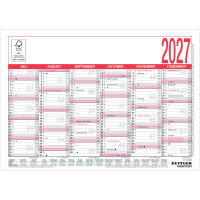 ZETTLER Tafelkalender 907 2027 6 Monate/1 Seite DIN A4...