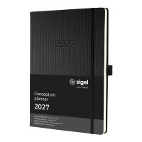 SIGEL Buchkalender Conceptum 2027 ca. DIN A4+ 1 Woche/2...
