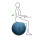 ALBA Sitzball 65cm inkl. Handpumpe PVC Polyester entenblau