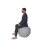 ALBA Sitzball 65cm inkl. Handpumpe PVC Polyester hellgrau