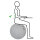 ALBA Sitzball 65cm inkl. Handpumpe PVC Polyester hellgrau