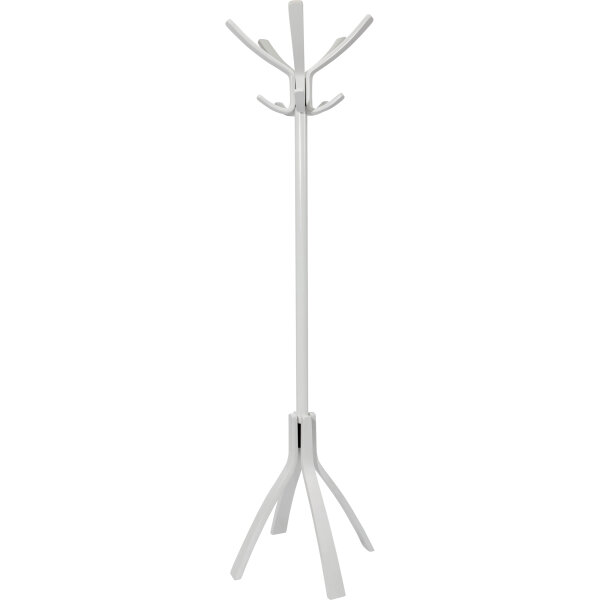 ALBA Garderobenständer Cafe 47 x 179 cm (Ø x H) Holz weiß