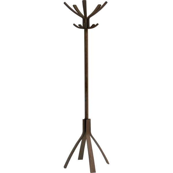 ALBA Garderobenständer Cafe 47 x 179 cm (Ø x H) Holz dunkelbraun